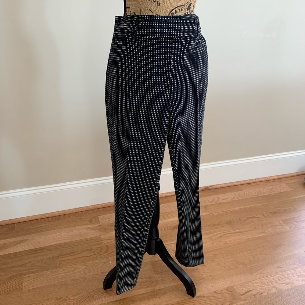 WHBM women’s pants slim fit black and white size 8 long